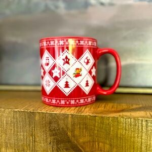 EUC SUPER MARIO BROS HOLIDAY COFFEE MUG (OFFICIAL NINTENDO) (GAMESTOP EXCLUSIVE)